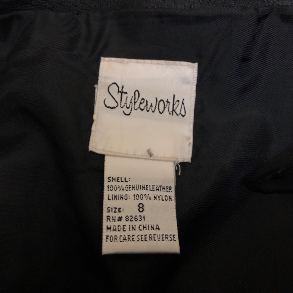 Leather Mini Pencil Skirt - Picture 3 of 3